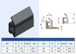 Door Sealing Profile Lip Gasket EPDM Rubber