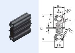 Door Sealing Profile 4 Lip Gasket Sponge