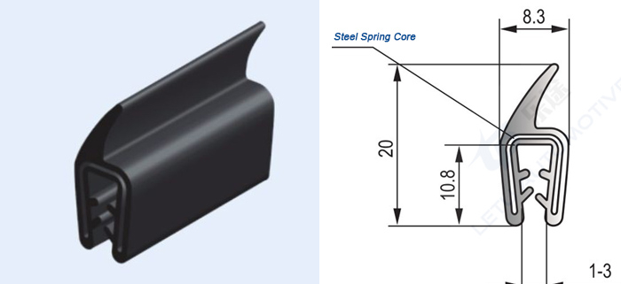 Sealing Profile Soft rubber/Sponge rubber EPDM