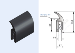 Co-extrusion Rubber Profile EPDM with embedded wire / steel carrier