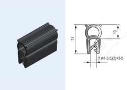 Clip-on Rubber Door Seals Self-clamping gaskets