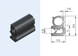 Self-gripping Sealing Profiles Integrated Steel Strip Core.