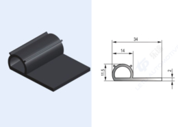 Rubber Gaskets P Profiles EPDM Sponge Rubber