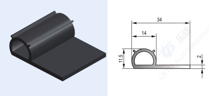 Rubber Gaskets P Profiles EPDM Sponge Rubber