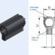 Gasket sponge-rubber (EPDM) black (clamping profile EPDM 55° ± 5 Shore A)