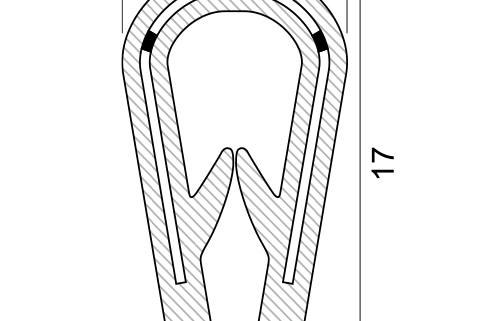 Flexible Embossed Vinyl Metal Core Trims