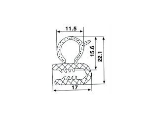 EPDM Edge Protection Sealing Profiles