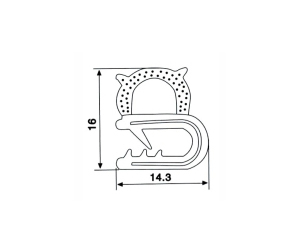 EPDM Edge Protection Sealing Profiles