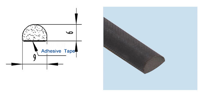 PU Foam Doors Seal with Adhesive Back