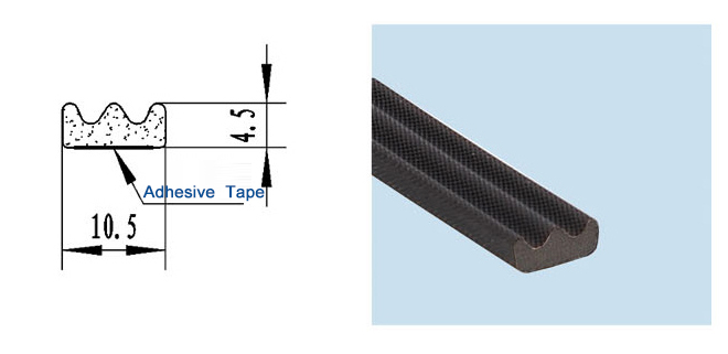 PU Window Foam Seals with Adhesive Tape