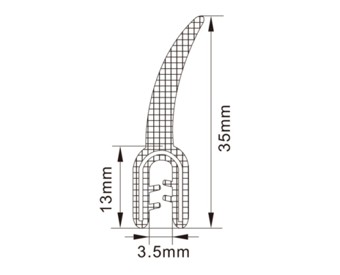 Rubber Edge Trim Seals