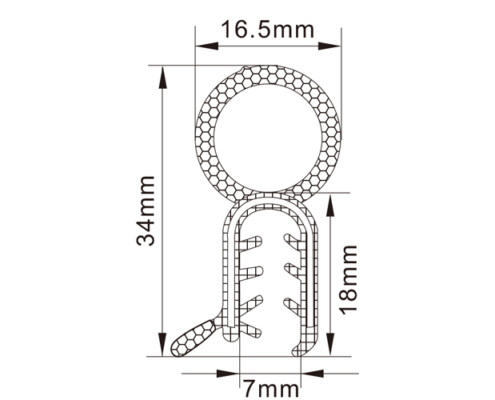 Rubber Edge Trim Seals