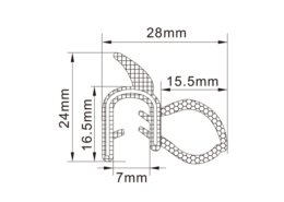 Rubber Edge Trim Seals