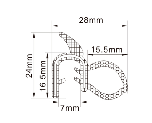 Rubber Edge Trim Seals