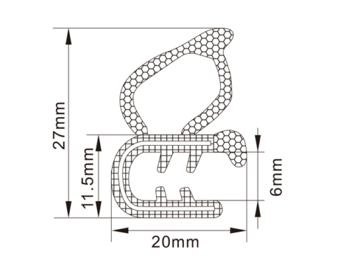 Rubber Edge Trim Seals