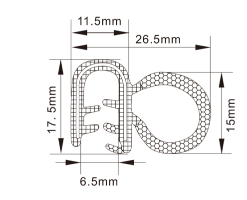 Rubber Edge Trim Seals