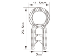 Rubber Edge Trim Seals