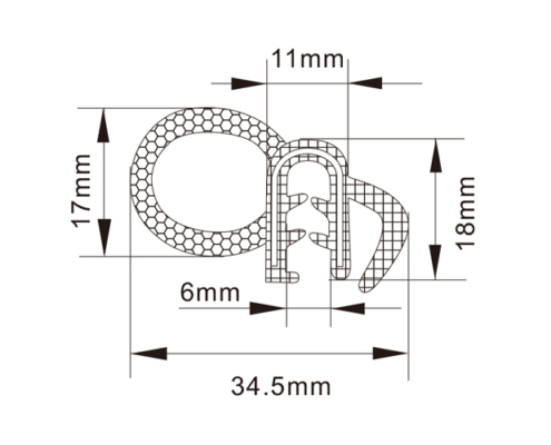 Rubber Edge Trim Seals