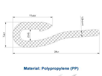 Upholstery Plastic J Clips