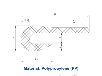 Upholstery Plastic J Clips